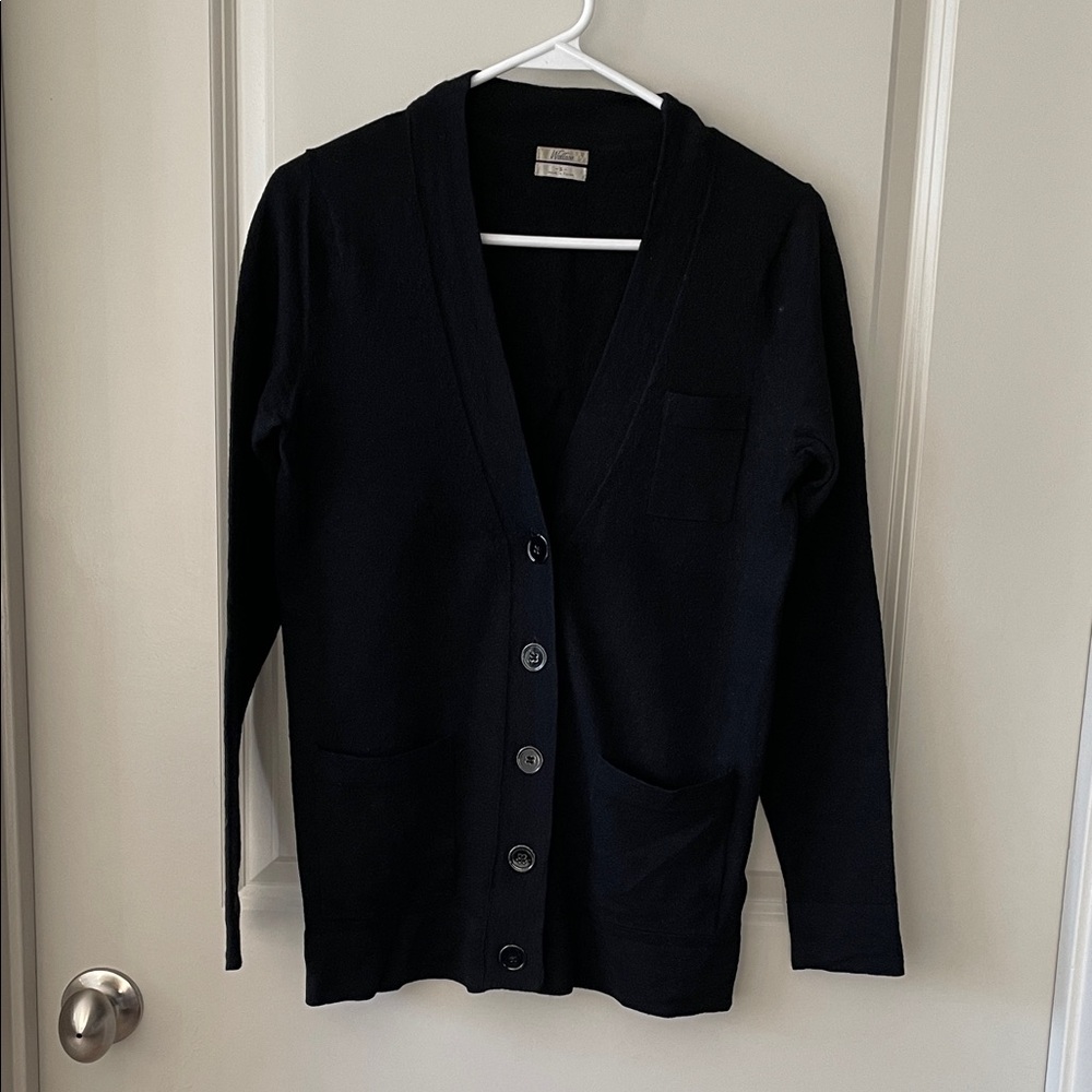 Madewell Wool Wallace Cardigan Black Sz S